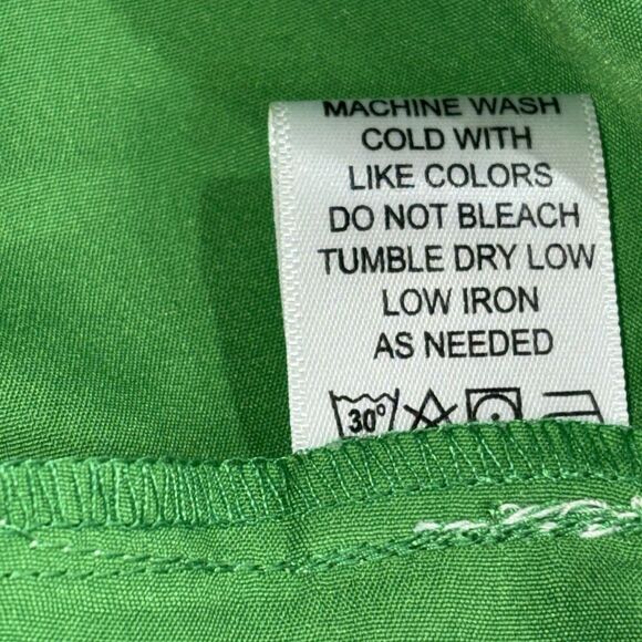 Wishing Waves Women's Dress Large Kelly Green Smocked tiered Ruffle Boho Resort - Picture 8 of 9